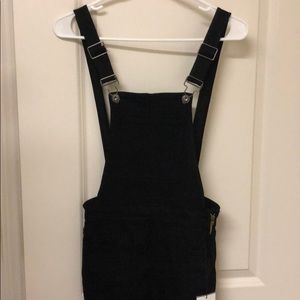 Black Distressed Overalls from Vici size small